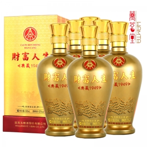 52°财富人生-典藏1949酒 浓香型白酒500ml（6瓶装）