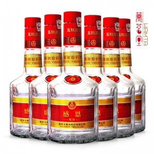 52°感恩纯酿酒 浓香型白酒500ml（6瓶装）