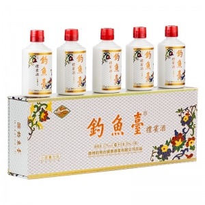 钓鱼台53度礼宾小酒酱香型50ml*5瓶装