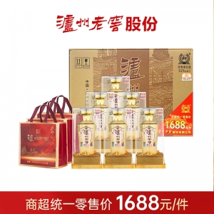 泸州52度泸州御酒浓香型优级白酒礼盒装 500ml*6瓶（整箱装）